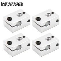 3D 프린터 부품 E3D V6 히터 블록 공식 알루미늄 블록 J-헤드 핫 엔드 보우덴 압출기 V6 실리콘 양말 히터 서미스터, 2pcs Block