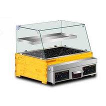 편의점 오징어구이 기계 맥반석 군고구마 노점 장사, 전기 본품 작은 45cm 사다리꼴 유리+칸막이
