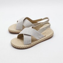 [] 여자 여름 린넨 x 꼬임 포인트 바다패션 데일리 샌들