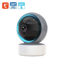 스마트 홈카메라 헤이홈 텐플 pro 탑4 tuya ip 3mp 와이파이 비디오 감시 홈, 64GB의 2mp 1080p, 협력사, EU 플러그