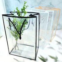 반투명 선물용 PVC 쇼핑백, 블랙