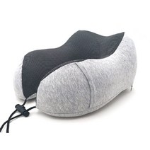 베개 부드럽고 느린 리바운드 공간 여행 베개 솔리드 비행 수면 머리 목 지지 베개, 회색