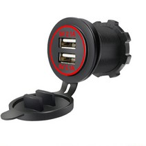 배터리파워팩 자작 4.2A 충전포트 2PORT 원형 매립충전단자 USB 출력단자 파워뱅크만들기, 충전2포트4.2A