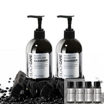 빈스캐빈 블랙케어 pH4.5 약산성 모공 젤클렌저 2종세트 ( 300ml 2병 대용량 약산성 폼클렌징 / 이중세안 딥클렌징폼/ 클렌저 여행용 4개 증정 )