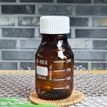 갈색 눈금유리병 250ml 메저링 글라스보틀 (MB250), 오렌지
