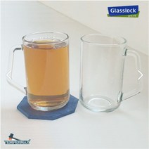 글라스락 내열 강화유리 이지그립 머그컵 480ml, 투명, 5개