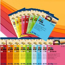 [동화오피스] 두성종이 OA 팬시페이퍼 180g 15매 / 두꺼운 A4 색지 상장용지, R26.백색