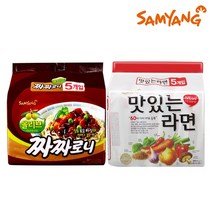 삼양 맛있는라면 5입 + 짜짜로니 5입, 없음