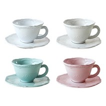 VBCcasa VBC 까사 레이스 커피잔1세트, 핑크, 핑크