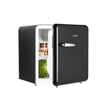 COMFEE 1.6 Cubic Feet Solo 시리즈 레트로 냉장고 블랙, 검은색_1.6 입방 피트 | 냉장고