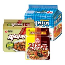 짜파게티 140g*5개   비빔면 130g*4개   진짬뽕 130g*4개, 1개