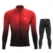 팻바이크 펫바이크 광폭타이어 바퀴큰 자전거 2023 Rvouei 팀 사이클링 유니폼 봄 가을 남자 MTB Ropa Ciclismo 긴 소매 의류 저지 세트, jersey set 4_4XL
