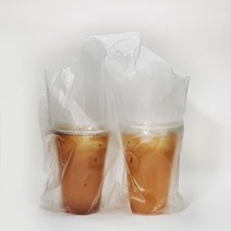 테이크아웃컵 2구 비닐 캐리어 200매, 1개, 200개