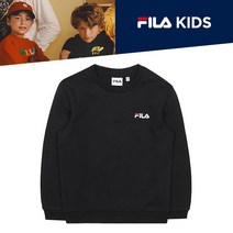 휠라키즈 스몰로고 맨투맨 FK2POC3104X_BLK