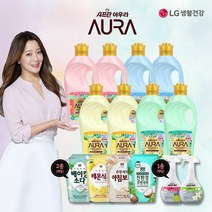샤프란 아우라 섬유유연제(1Lx8개)+주방세제(1200mlx2개)+바이럭스 탈취제500ml.