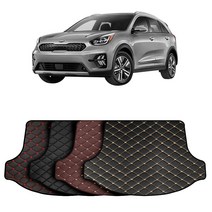 기아 더뉴 니로 노블레스 맞춤 가죽 에디션 트렁크매트+뒷열 등받이커버 풀세트 차박 캠핑, 레드