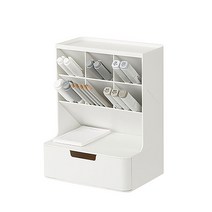 데스크 오거나이저 연필꽂이 수납함 책상정리함 문구정리, 화이트 (WHITE)