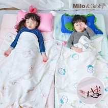 밀로앤개비 분리형 모달 사계절 어린이집 낮잠이불 미니베개 세트, 리틀캐리커처 딜런/미니 루시1마이크로미니1