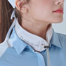 리빙베이 넥쿨러 쿨스카프 아이스 넥밴드 골프 캠핑 등산, 네이비 블루, L(49cm 남성)