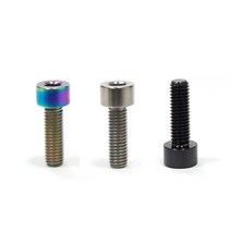 BW티타늄 자전거 티타늄 스템 물통 볼트 M6 1.0 20mm, 블랙