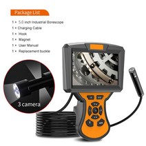 내시경카메라 배관내시경카메라 산업용내시경 5"IPS LCD 스크린 8mm 단일 및 이중 렌즈 검사 카메라, 03 8mm Triple Lens_04 15m