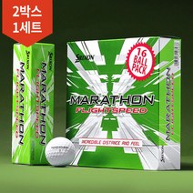 2박스 총32구던롭 스릭슨 마라톤 플라이트 스피드 골프공, 그린 마라톤 화이트 16구 2박스
