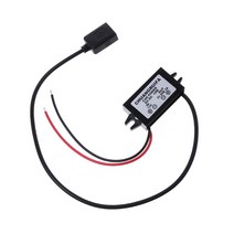 1pc 출력 전원 어댑터 DC DC 변환기 모듈 12V ~ 5V USB New, 검은색