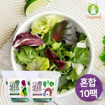 데이밀 자연을담은 샐러드 실속 혼합구성 100g x 10팩 야채믹스, 드레싱5종 혼합 10개