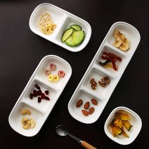 도자기 나눔접시 종지 반찬그릇 플레이팅접시 4종, 도자기 나눔종지(4절)