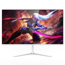 HQGDN 24 인치 IPS 모니터 75Hz 데스크탑 PC Lcd QHD 디스플레이 2ms 응답 게임 패널 화면 컴퓨터 LED 1920x1080 HDMI VGA, [01] WHITE 24 IPS, [01] EU 플매트 카펫 러그