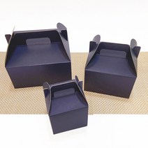 정사각 네이비 선물상자 ( 1호 2호 3호 ) 쿠키 마카롱 케이크 포장상자 답례품, 정사각 네이비 (3호)
