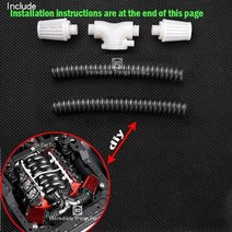 Rc 자동차 ls7 v8 시뮬레이션 엔진 모터 냉각 팬 라디 터 키트 110 rc 크롤러 traxxas trx4 trx6 axial scx10 90046 vs4, 배기관(이중