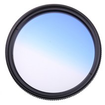 캐논 니콘 소니 카메라용 컬러풀 필터 그라데이션 풍경 49MM - 77MM, 블루_55mm