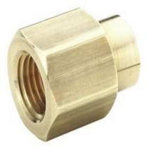 Parker Hannifin 208P-6-4 Brass Reducer Coupling Pipe Fitting 3/8” Female Thread x 1/4” Female Threa, 1