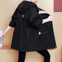 [디아리스] 봄가을 여성 스트림 후드 야상 자켓 사파리 N9361