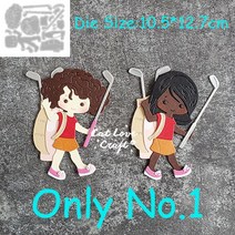 홀인원기념패 골프피규어 Catlove 골프 소년 소녀 금속 절단 다이스 Scrapbooking 금형 스텐실 다이 커트 카드 만들기 DIY 공예 죽을 엠보싱, [01] Only No.1