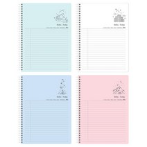 아이비스 PP 스프링 노트 유선 라인 필기 인덱스 노트, 화이트