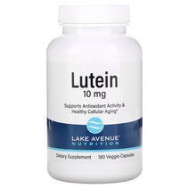 Lake Avenue Nutrition 루테인 10mg 베지 캡슐180정, 10 mg, 180 Count