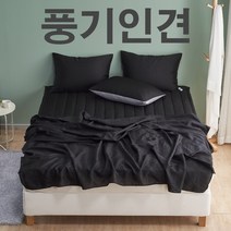 도미아 여름 풍기인견 홑이불 차렵이불 여성 1인 용 슈퍼싱글 남성 2 인용 퀸 먼지없는 알러지케어 사계절 침구, 샤이니_블랙