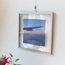 ac843-투명액자38CmX38Cm 비행기와하늘풍경 이미지2/화이트