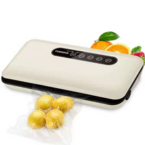 EPWEI 스마트 진공포장기 가정용 푸드세이버 진공포장기+진공 포장비닐, 베이지+5P 진공백