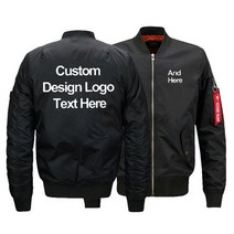 남자 항공점퍼 미국 사이즈 무료 디자인 맞춤형 로고 봄버 재킷 DIY 코트 워머 지퍼 비행 드롭 배송