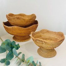 아둥놀이터 라탄 과일 바구니 빵 바스켓 카페소품, 소형