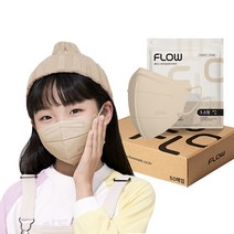 플로우 KF94 마스크 새부리형, 50매, 1개, 베이지