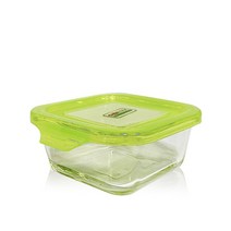 오븐락 찬통 (정사각 1호)320ml 유리반찬통 밀폐용기, 상품선택