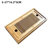 전통 원목 다도 차판 차 트레이 단단한 대나무 간단한 여행 세트 건조 양조 매트 보드, 밝은 색상