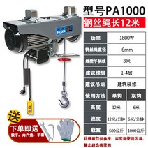전동호이스트 소형 전동 220V 가정용 크레인 리프트 1톤, 500-1000kg 12m [4종세트+공구함 증정]