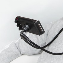 누워서 보는 만능 스마트폰 핸드폰 목걸이형 자바라 거치대, 목걸이형(블랙), 1개단품