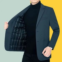 90 화이트 덕 다운 스카프 칼라 캐주얼 정장 재킷 남성용 겨울 스타일