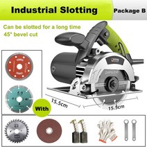 타일커팅기 커터기 타일 절단기 500W80W 전기 목공 원형 톱 커팅 머신 나무 금속 대리석 타일 커터 절단 도, 06 Industrial slottingC_01 EU